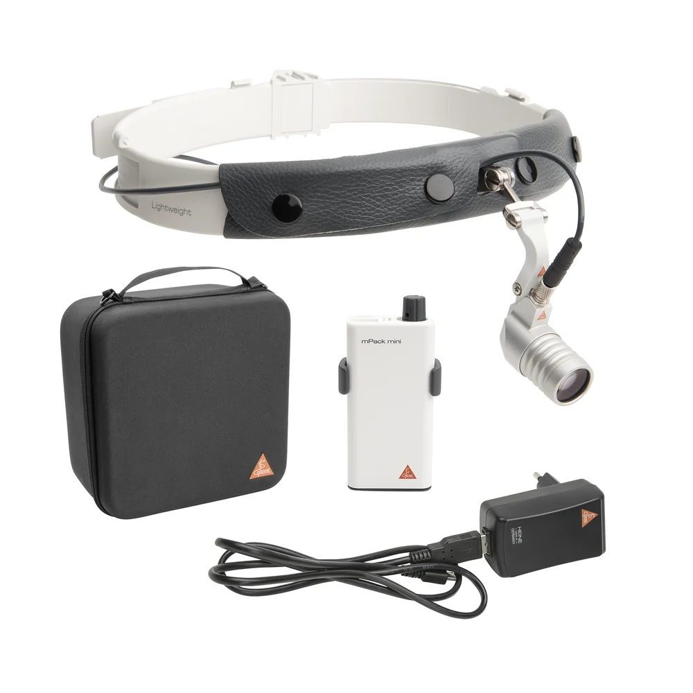 HEINE LED MicroLight 2 on Headband with mPack mini HEINE LED MicroLight 2 on Headband with mPack mini