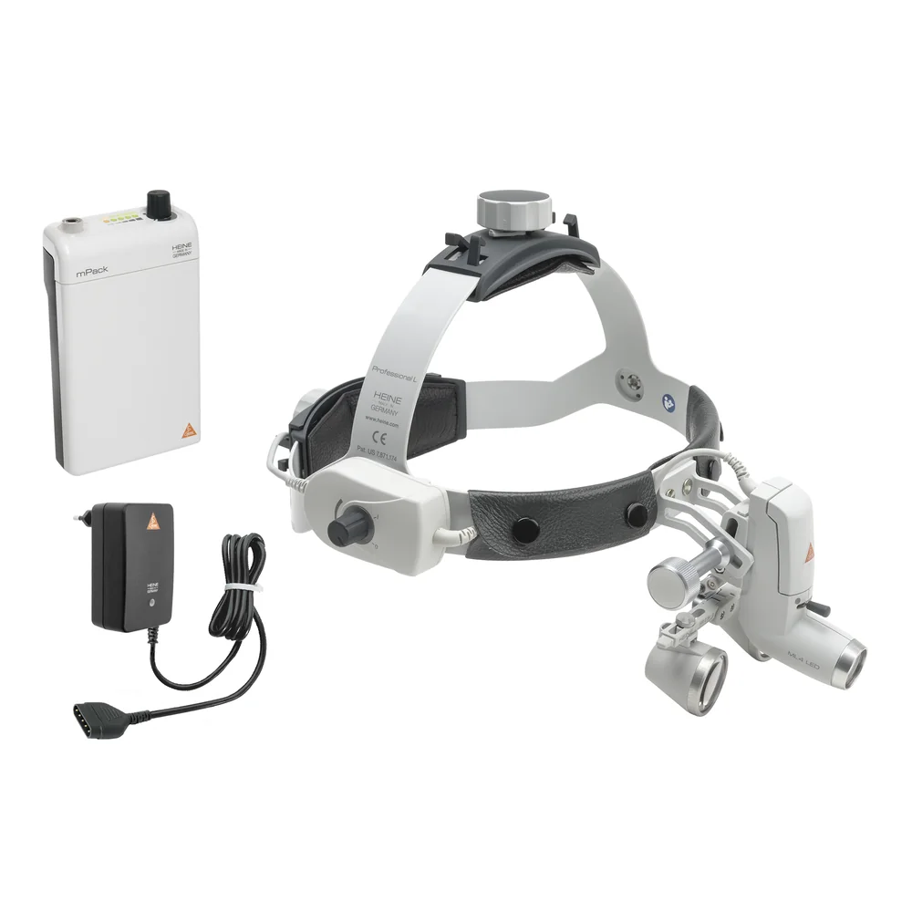 HEINE ML4 LED HeadLight Kit 1c with loupes HR 2.5x / 340 mm