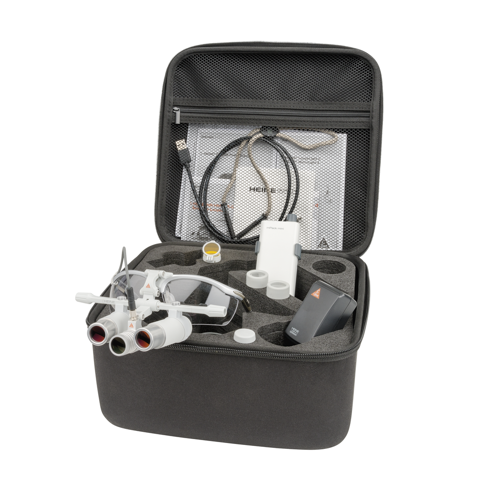 HEINE LoupeLight2 LED headlight Set with Binocular Loupes HRP 3.5x