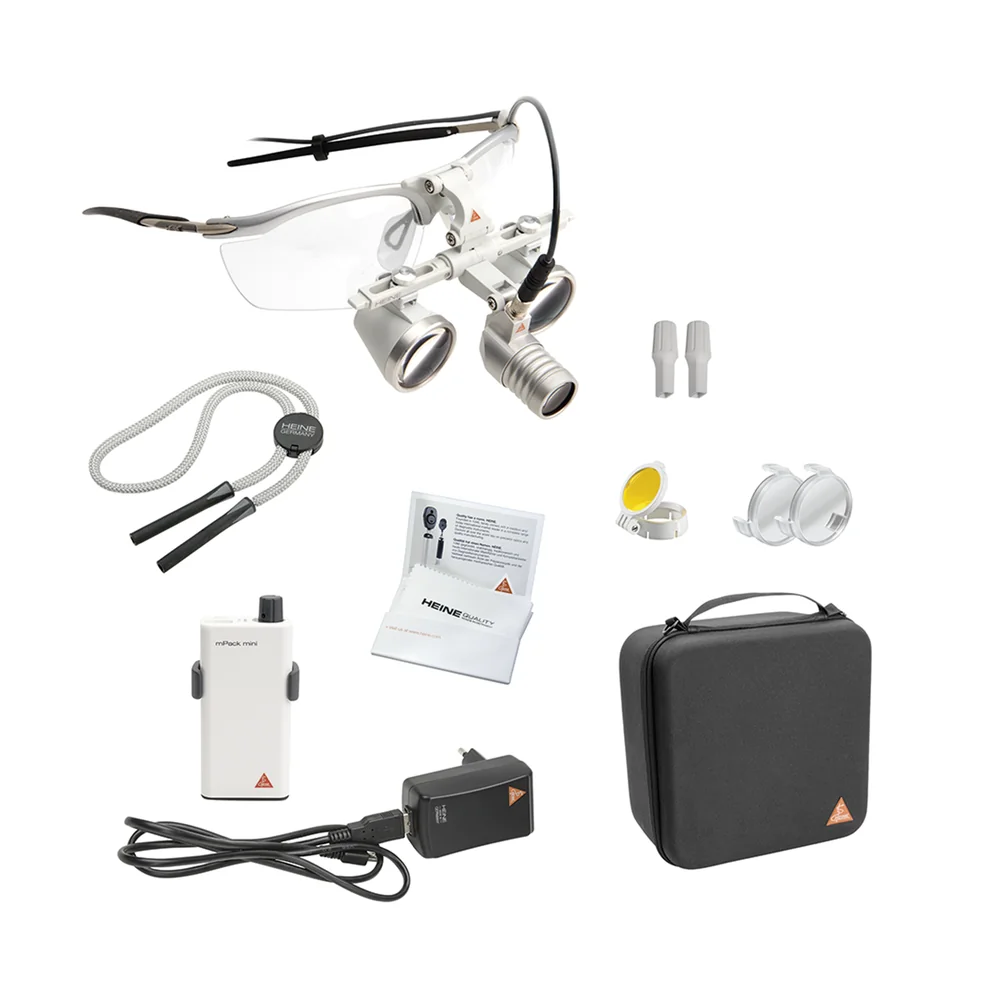 HEINE LoupeLight 2 LED Set with loupes HR 2,5x/340 mm