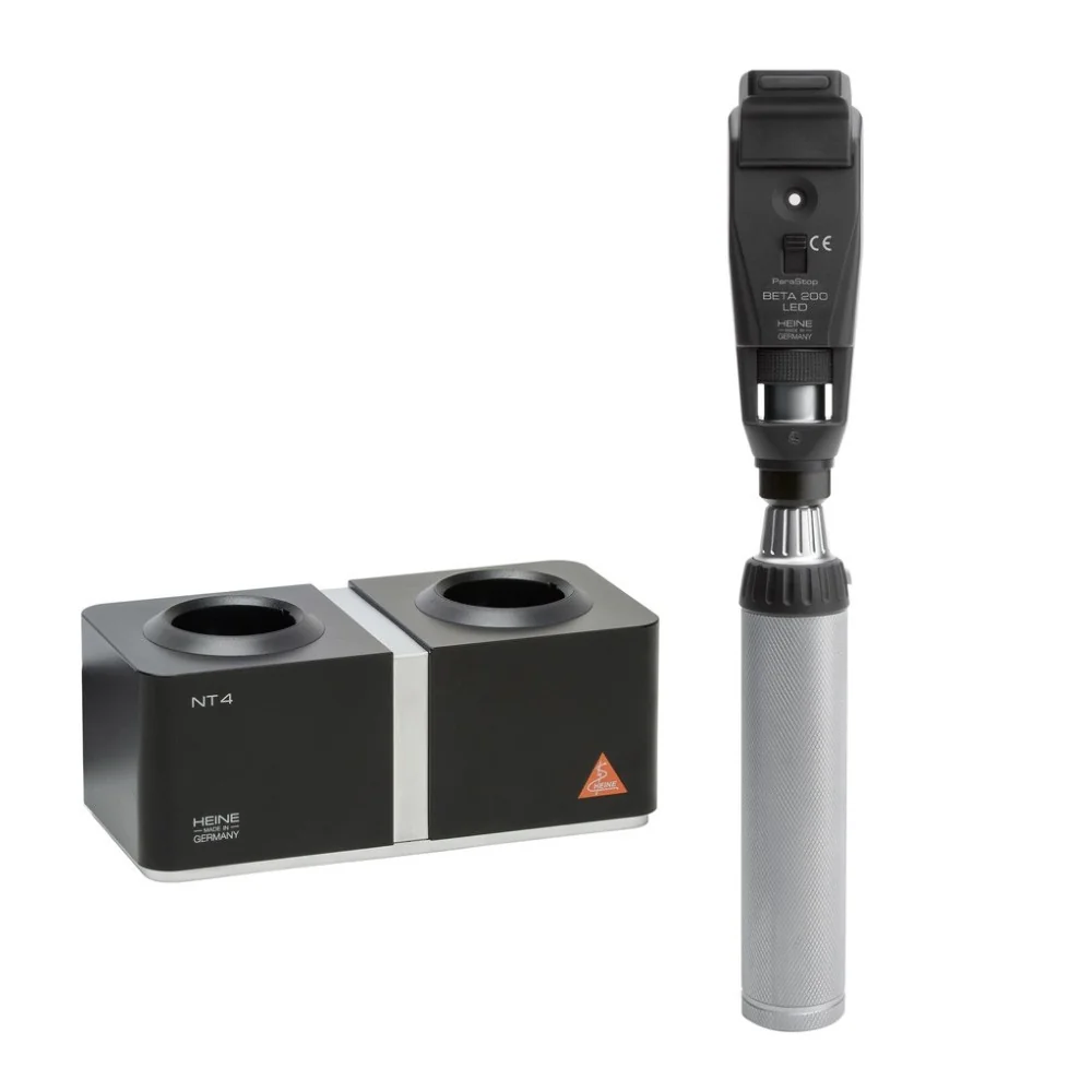 HEINE BETA 200 LED Streak Retinoscope Kit with table charger