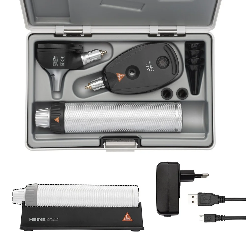 Combined diagnostic set HEINE K180 LED with rechargeable handle
