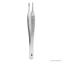 Aesculap HUDSON Dressing Forceps, straight, delicate, 12.5 cm