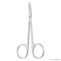 Aesculap Iris and ligature scissors, curved, sharp/sharp, 11.5 cm