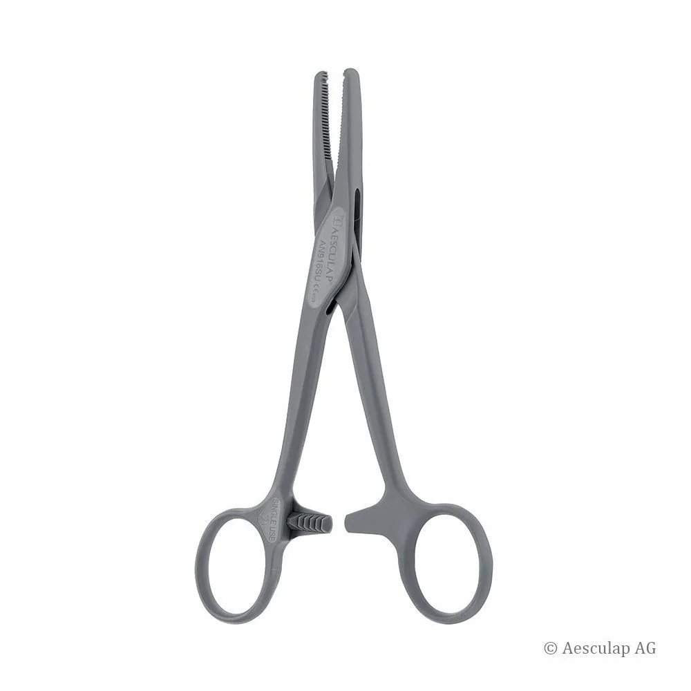 Aesculap SUSI® Tubing Clamp, straight, 16.5 cm, sterile, disposable