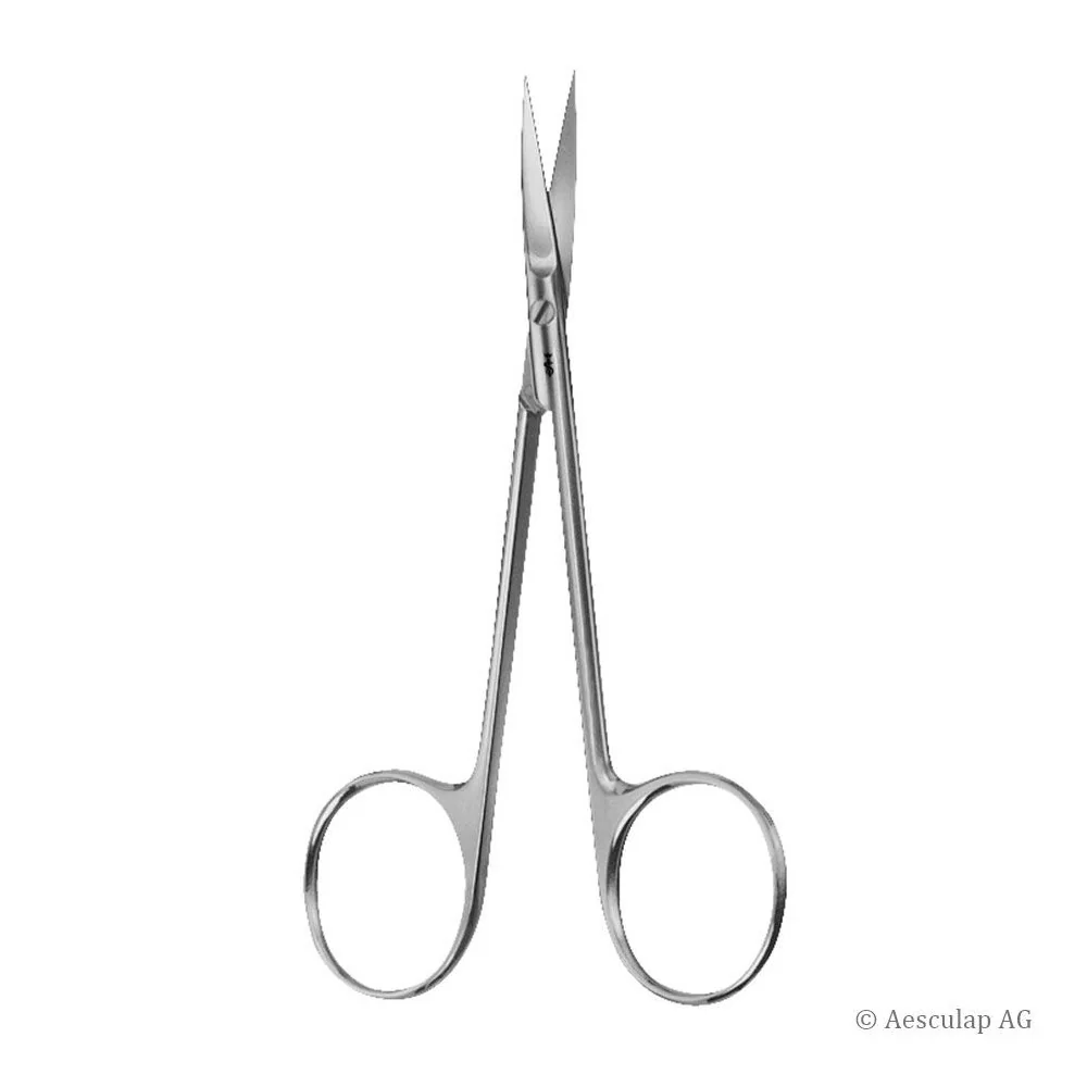Aesculap Iris and thread scissors, straight, 11.5 cm
