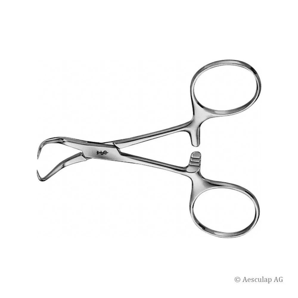 Aesculap BACKHAUS Towel Clamp, curved, 11 cm, sharp Aesculap BACKHAUS Towel Clamp, curved, 11 cm, sharp