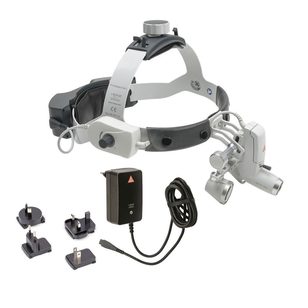 HEINE ML4 LED HeadLight Kit 12c with loupes HR 2.5x/520