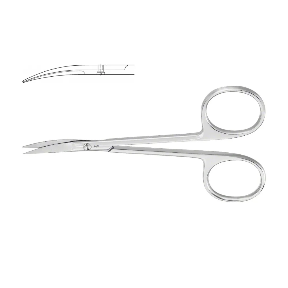 Aesculap Delicate Scissors (Iris Scissors), curved, sharp, 115 mm (4 1/2")
