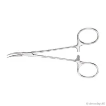 Aesculap Halsted Mosquito hemostatic forceps, curved, 125 mm