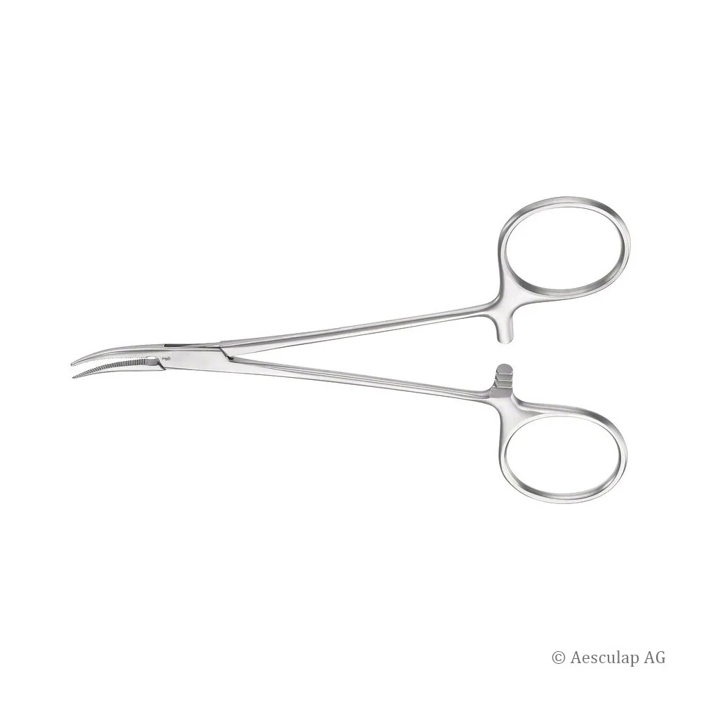 Aesculap Halsted Mosquito hemostatic forceps, curved, 125 mm Aesculap Halsted Mosquito hemostatic forceps, curved, 125 mm