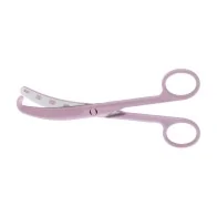 Aesculap SUSI Umbilical Scissors, curved, blunt, 160 mm (6 1/4"), pink, 20 pcs