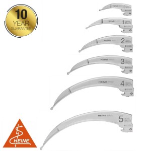 HEINE Classic+ Macintosh Fiber Optic (F.O.) Laryngoscope Blades