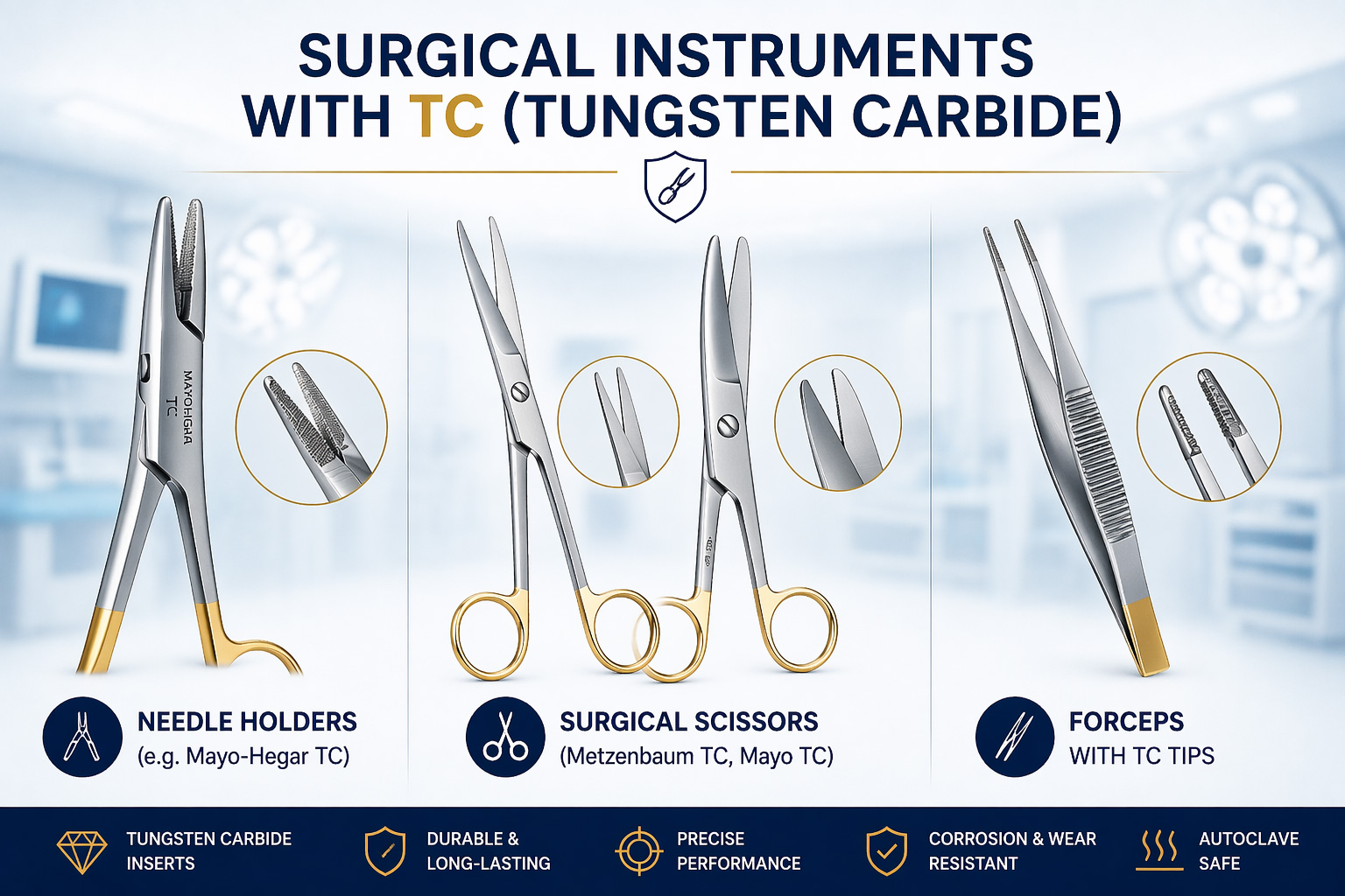 Advantages of TC surgical instruments